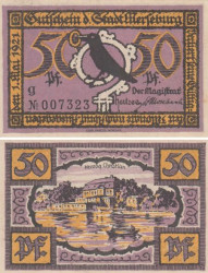 Бона. Германия. Мерзебург 50 пфеннигов 1921 год (серия g). Нотгельд. (XF)