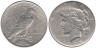  США. 1 доллар 1925 год. Мирный доллар. (Без отметки монетного двора). 