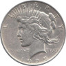  США. 1 доллар 1925 год. Мирный доллар. (Без отметки монетного двора). 