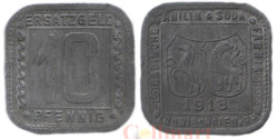 Германия. Людвигсхафен-ам-Райн. 10 пфеннигов 1918 год. Нотгельд.