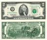  Бона. США 2 доллара 1995 год. Томас Джефферсон. (Пресс) 