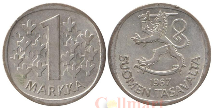  Финляндия. 1 марка 1967 год. 