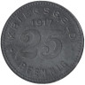 Германия. Фельберт. 25 пфеннигов 1917 год. Нотгельд. 