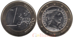 Латвия. 1 евро 2014 год. Милда.