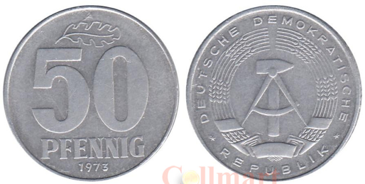  ГДР. 50 пфеннигов 1973 год. 
