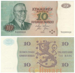 Бона. Финляндия 10 марок 1980 год. Юхо Кусти Паасикиви. (XF)