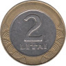  Литва. 2 лита 2008 год. 