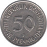  ФРГ. 50 пфеннигов 1974 год. (F) 