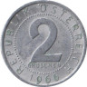  Австрия. 2 гроша 1966 год. 