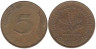  ФРГ. 5 пфеннигов 1977 год. (F) 