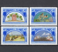Набор марок. Маршалловы острова 1989 год. Связи Маршалловых Островов с Японией. (4 марки)