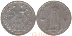 Швеция. 25 эре 1881 год. Король Оскар II.