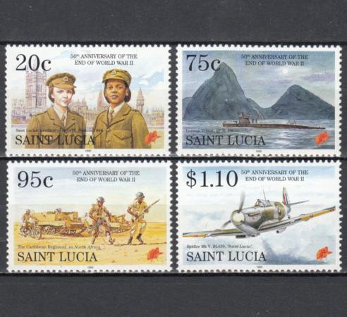  Набор марок. Сент-Люсия 1995 год. 50 лет окончанию Второй мировой войны. (4 марки) 