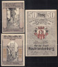  Набор банкнот. Германия. Нойбранденбург 10, 25, 50 пфеннигов 1922 год. Нотгельды, 3 штуки. (XF) 