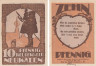  Бона. Германия. Нойкален 10 пфеннигов 1922 год. Нотгельд. (XF) 