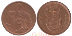 ЮАР. 5 центов 2007 год. Африканская красавка.