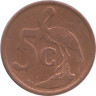  ЮАР. 5 центов 2007 год. Африканская красавка. 