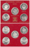  Ватикан. Набор жетонов 2005 год. Римские Папы ХХ века. (5 штук в буклете) 