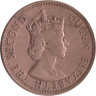  Восточные Карибы. 2 цента 1955 год. Королева Елизавета II. 