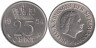  Нидерланды. 25 центов 1954 год. 