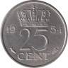  Нидерланды. 25 центов 1954 год. 
