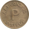  Великобритания. Парковочный жетон A.P.T. Control Systems. (25 мм) 