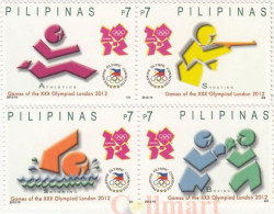 Набор марок. Филиппины. Летние Олимпийские игры 2012. 4 марки.