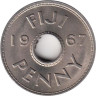  Фиджи. 1 пенни 1967 год. 