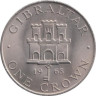  Гибралтар. 1 крона 1968 год. Замок. 