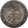  Франция. 2 евро 2017 год. 100 лет со дня смерти Огюста Родена. 