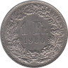  Швейцария. 1 франк 1980 год. Гельвеция. 