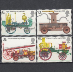 Набор марок. Великобритания 1974 год. История пожарных машин. (4 марки)