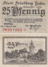  Бона. Германия. Фридберг 25 пфеннигов 1920 год. Нотгельд. (XF) 