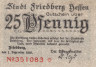  Бона. Германия. Фридберг 25 пфеннигов 1920 год. Нотгельд. (XF) 