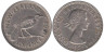  Новая Зеландия. 6 пенсов 1964 год. Разноклювая гуйя. 