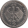  Германия (ФРГ). 2 марки 1976 год. Теодор Хойс. (F) 