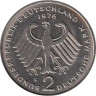  ФРГ. 2 марки 1976 год. Теодор Хойс, 20 лет Федеративной Республике (1949-1969). (F) 