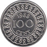  Суринам. 100 центов 1988 год. Герб. 