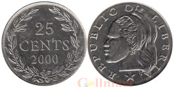 Либерия. 25 центов 2000 год. Лавровый венок.