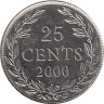  Либерия. 25 центов 2000 год. Лавровый венок. 
