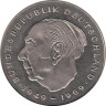  ФРГ. 2 марки 1976 год. Теодор Хойс, 20 лет Федеративной Республике (1949-1969). (D) 