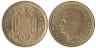  Испания. 1 песета 1975 год. Король Хуан Карлос I. (78 внутри звезды) 