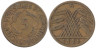  Веймарская республика. 5 рейхспфеннигов 1926 год. (A) 
