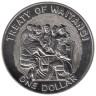  Новая Зеландия. 1 доллар 1990 год. 150 лет подписанию Договора Вайтанги. 