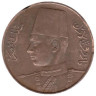  Египет. 1 мильем 1947 (١٩٤٧) год. Фарук I. (бронза) 