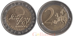 Словения. 2 евро 2007 год. Франце Прешерн.