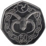  Остров Мэн. 50 пенсов 2019 год. Мэнский лохтан. 