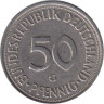  ФРГ. 50 пфеннигов 1975 год. (G) 
