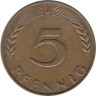  ФРГ. 5 пфеннигов 1977 год. (J) 