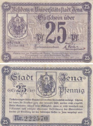 Бона. Германия. Йена 25 пфеннигов 1919 год. Нотгельд. (VF)